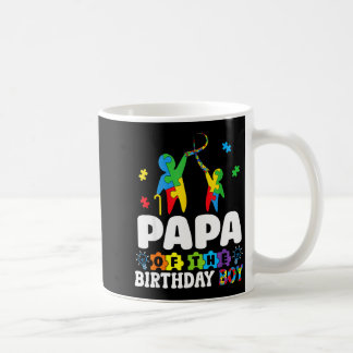 Mug Papa Of The Birthday Boy Autism Awareness Support 