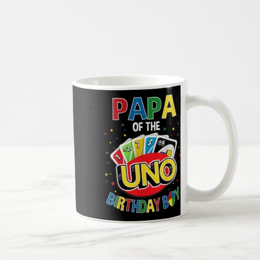 Mug Papa Of The Birthday Boy Uno Game B day Family Par (Droite)