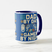 Mug Papa Par Jeu De Jour Par Nuit (Devant droit)