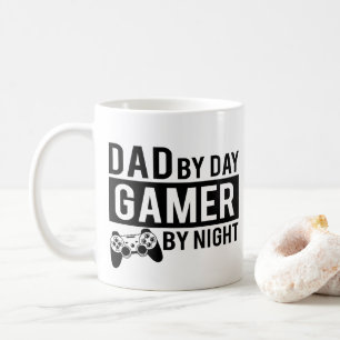 Mug Papa par le joueur de jour par l'art du mot de nui