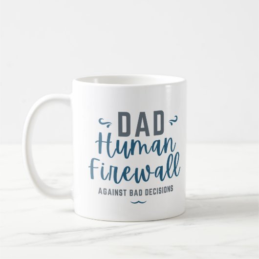 Mug Papa Pare-feu Humain Drôle (Gauche)