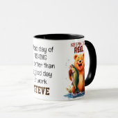 Mug Papa pêche ours attrape poisson (Devant droit)