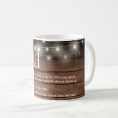 Mug Papa Père Définition Bois Russe Éclairage à cordes (Devant droit)