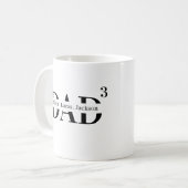 Mug Papa Personnalisé Avec Trois Enfants (Devant gauche)