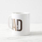 Mug Papa personnalisé Brown moderne établi (Devant gauche)