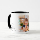 Mug Papa personnalisé Est Année Nom du petit-enfant Ph (Devant gauche)
