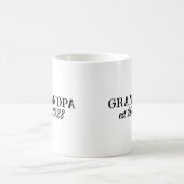 Mug Papá personnalisé Établie Typographie Rétro (Centre)