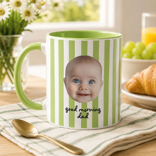 Mug Papa personnalisé Fête des Pères Photo de bébé Vis