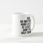 Mug Papa, peu importe comment la vie dure devient au m (Devant droit)
