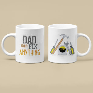 Mug Papa peut réparer n'importe quoi Typographie fanta