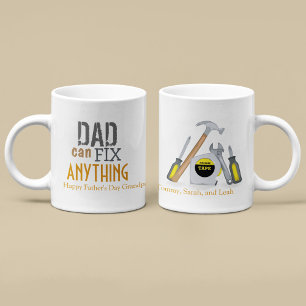 Mug Papa peut réparer n'importe quoi Typographie fanta