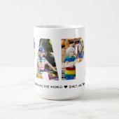 Mug PAPA Photo Collage Lettre découpée petits noms (Centre)