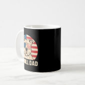 Mug Papa Pitbull Drapeau Américain Propriétaire de Chi (Devant gauche)
