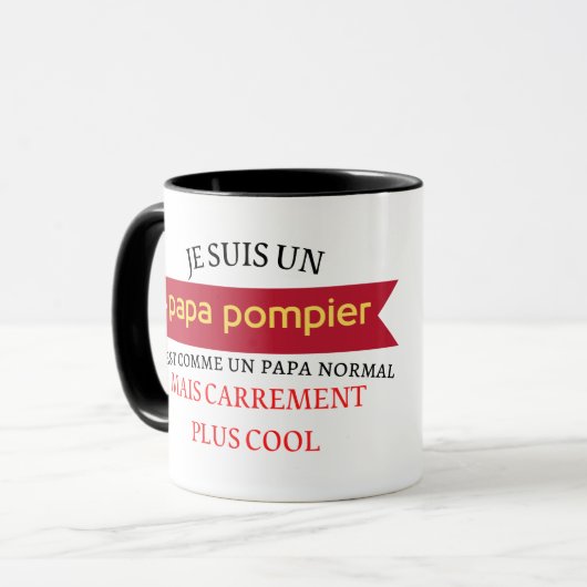 Mug papa pompier (Devant gauche)