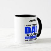 Mug Papa pompier fier (Devant droit)
