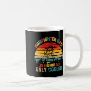 Mug Papa pompier vintage rétro comme un papa normal