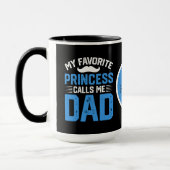 Mug Papa Princesse Cool ajout monogramme (Gauche)