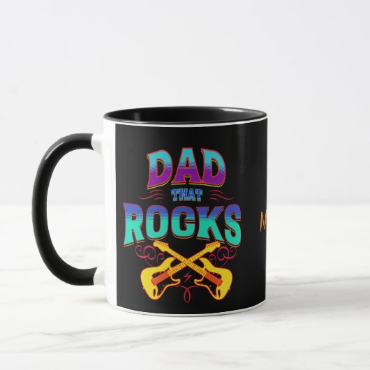 Mug PAPA QUI DÉCHIRE ! Guitares (Gauche)