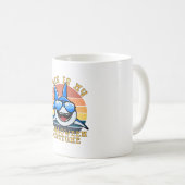 Mug Papa Requin Soleil Couchant Épouvantable Drôle (Devant droit)