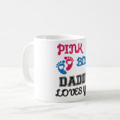 Mug Papa rose ou bleu t'aime (Devant gauche)