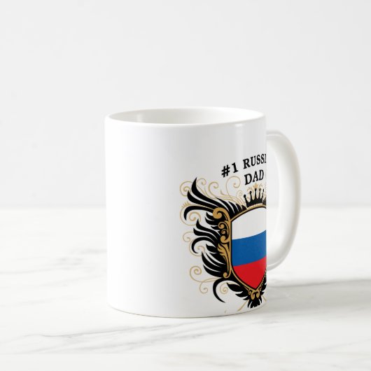 Mug Papa russe du numéro un (Devant droit)