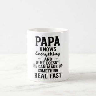 Mug Papa sait tout ce qu'un cadeau de Fête des pères