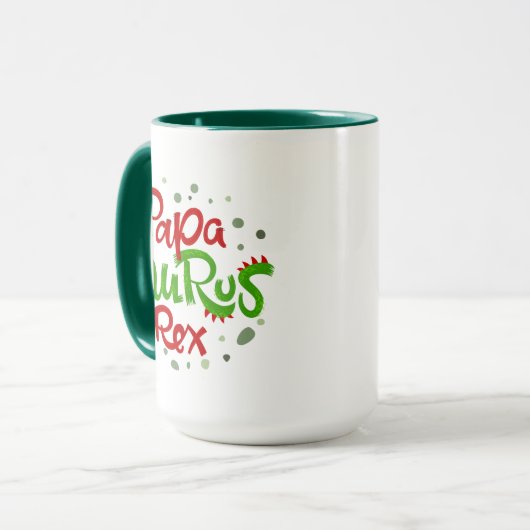 Mug Papa Saurus Rex Graphic (Devant gauche)