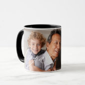 Mug Papa Script Heart Grateful pour chaque instant Pho (Devant gauche)