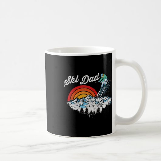 Mug Papa Ski Rétro Graphique de Ski Vintage (Droite)