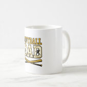 Mug Papa Softball Gravure Vintage Batteur Graphique_1 (Devant droit)
