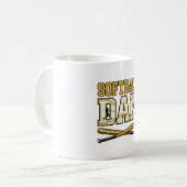 Mug Papa Softball Gravure Vintage Batteur Graphique_1 (Devant gauche)