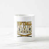 Mug Papa Softball Gravure Vintage Batteur Graphique_1 (Centre)