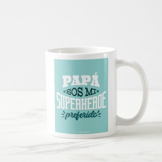 Mug Papa Sos Mi Superheroe Preferido Pères Espagnols (Droite)