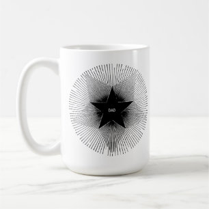 Mug Papa star vibes rétro groovy anniversaire