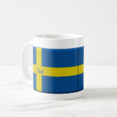Mug Papa suédois de drapeau ou nom de coutume (Devant gauche)