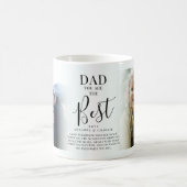 Mug 'PAPA' tu es le Meilleur Plaque avec nom et citat (Centre)