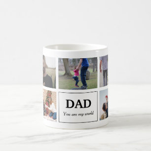 Mug Papa Tu Es Mon Monde Collage De Photos