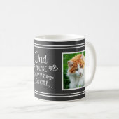 Mug Papa Tu es Purrfect 2 Photos Charcoal Grey (Devant droit)