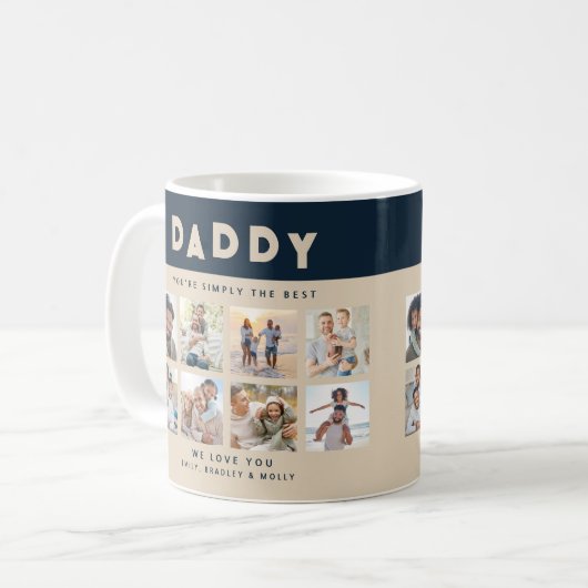 Mug Papa, tu es tout simplement le meilleur collage ph (Devant gauche)