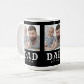 Mug Papa Typographie Noir 3 Photo (Devant gauche)