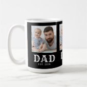 Mug Papa Typographie Noir 3 Photo (Gauche)