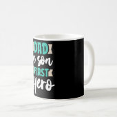 Mug Papa un fils Premier héros (Devant droit)