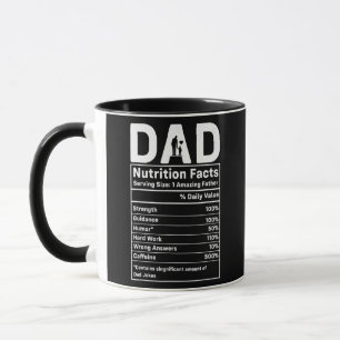 Mug Papa Valeur nutritionnelle Pour Papa Père Père En