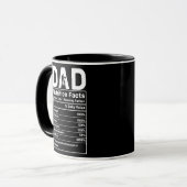 Mug Papa Valeur nutritionnelle Pour Papa Père Père En (Devant gauche)