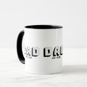 Mug Papa varsitaire établi en gras noir (Devant gauche)