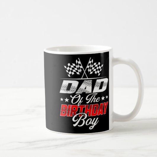 Mug Papa voiture de course du garçon d'anniversaire fa (Droite)