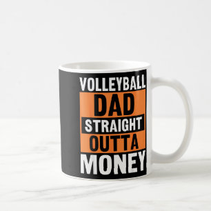 Mug Papa Volley-ball tout droit sorti de l'argent drôl