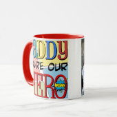 Mug Papa vous êtes notre photo de héros (Devant gauche)