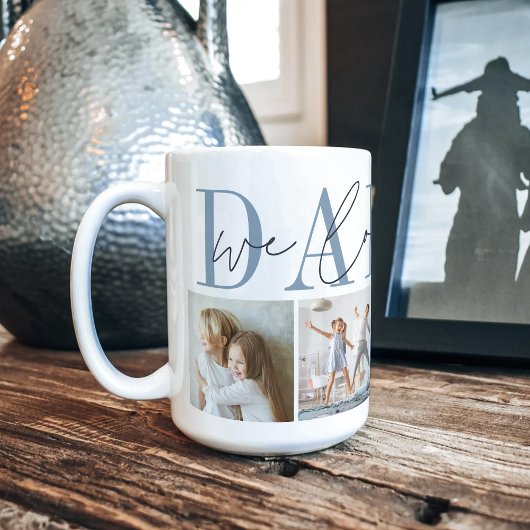 Mug Papa We Love You 4 Photo Collage