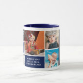 Mug Papa We Love You Navy Blue Custom Photo Collage (Centre)
